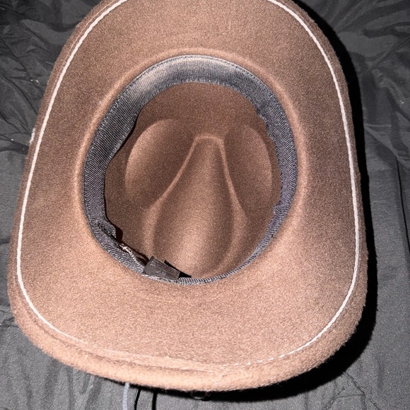 SHEIN Brown Western Hat with Bullhead Detail - Picture 4 of 6